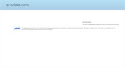Desktop Screenshot of anacleta.com